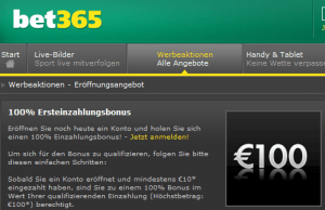 bet365 Neukundenbonus