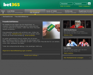 bet365 Freundschaftsbonus