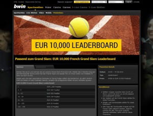 bwin Grand Slam Leaderboard