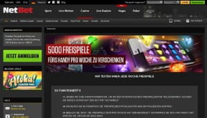 NetBet Handy Freispiele