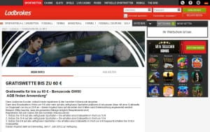 Gratiswette bei Ladbrokes