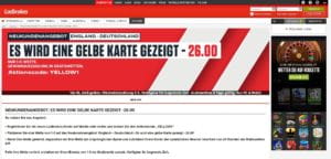 Ladbrokes Neukundenangebot gelbe Karte