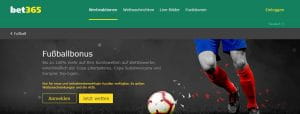 bet365 Fußballbonus