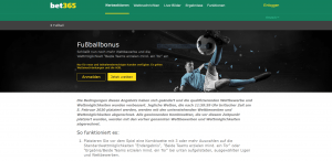 bet365 Fußballbonus