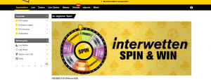 Interwetten Glücksrad Spin & Win.