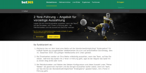 bet365 vorzeitige Auszahlung sichern.