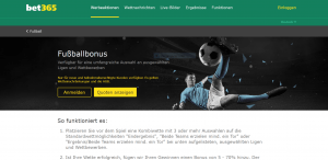 bet365 - Mehrgewinn mit Kombiwette.